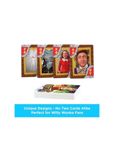 Willy Wonka Oyun Kartları - Willy Wonka En Sevdiğiniz Kart Oyunları İçin Temalı Kart Destesi - Resmi Lisanslı Will