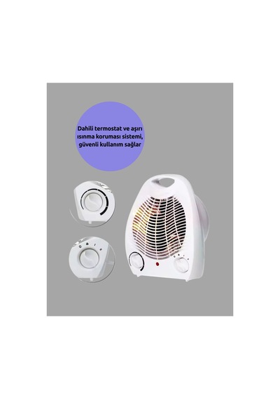 Mini Elektrikli Isıtıcı 2000w Güç Fanlı Isıtma 3 Isı Modu - Hs08375757-2168 Renkli