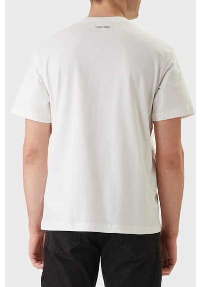 Calvin Klein Erkek T Shirt Lv04rf822g Yaf Beyaz Beyaz