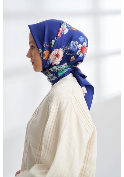 Armanda Premıum Collectıon Rosemary Desen Twıll İpek Eşarp - 4319-159 Saks