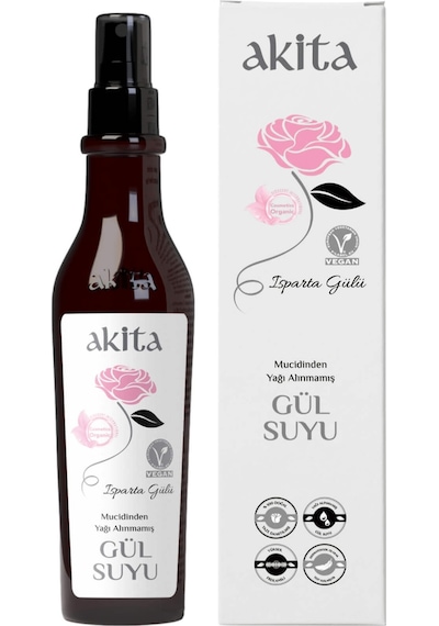 Akita Doğal Yağı Alınmamış Gül Suyu 250 ML