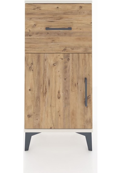 Arges Komodin Tek Raflı Tek Çekmeceli Tek Kapaklı 44x30x96 Ay... Aytaşı