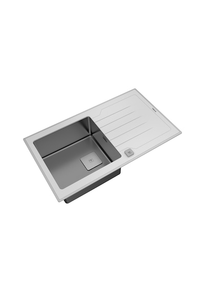 Teka Diamond Rs15 1B 1D 86 (Wst White) Tek Hazne Ve Tek Damlalıklı Cam Eviye - Beyaz - 115100012
