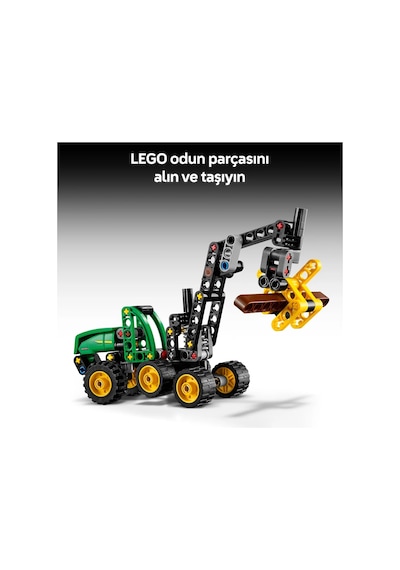 LEGO®  Technic™ John Deere 1470H Tekerlekli Orman Makinesi 42218 – 7 yaş ve üzeri çocuklar için Yaratıcı Oyuncak Yapım Seti (117 P)