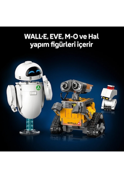 LEGO® ǀ Disney ve Pixar WALL-E ve EVE 43279 - Yetişkinler için Animasyon Film Temalı Koleksiyonluk Model Yapım Seti (811 Parça)
