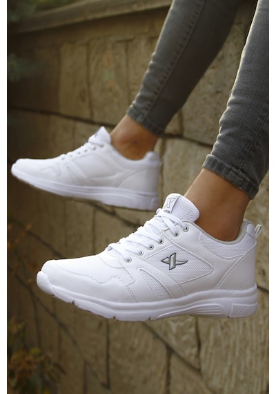 Letao Step Unisex Rahat Hafif Günlük Spor Yürüyüş Sneaker Ayakkabı Beyaz
