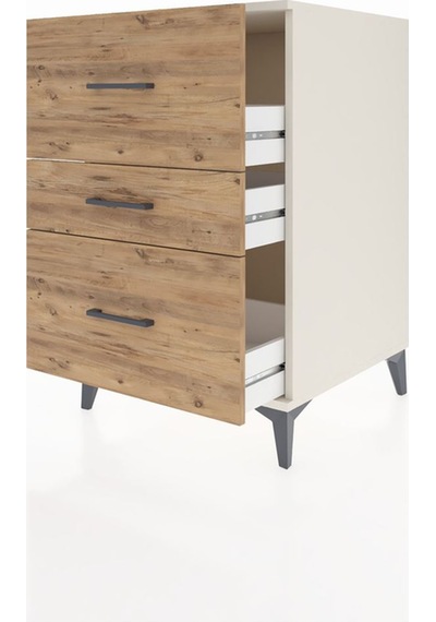 Kronos Komodin 3 Çekmeceli 60x59x96 Aytaşı-çam Aytaşı