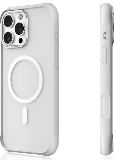 Apple Uyumlu iPhone 16 Pro Max Kılıf Magsafe Airbagli Youngkit Dynamic 2 Serisi Kapak Beyaz
