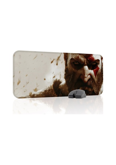 God Of War Kaymaz Dikişli Kauçuk Oyuncu Mousepad V2 - 70x30 Xl Gaming Mouse Pad Fare Altlığı