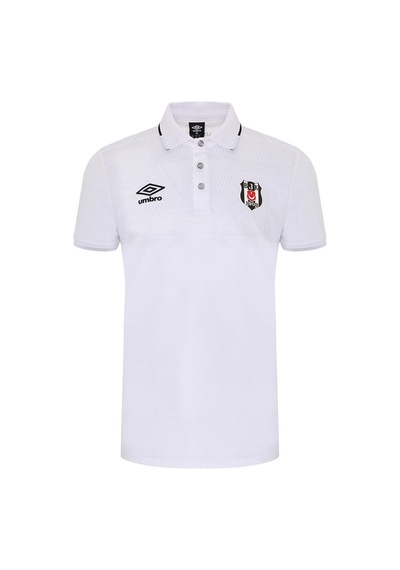 Beşiktaş Orijinal Lisanslı Polo Yaka Beyaz T-shirt Beyaz