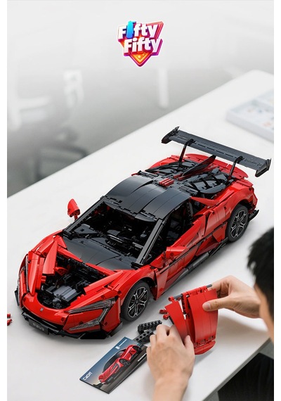Cada 1:8 Yangwang U9 Supercar 3671 Parça Araba Yapım Seti Mobil Uygulama Destekli Kontrol C64011w