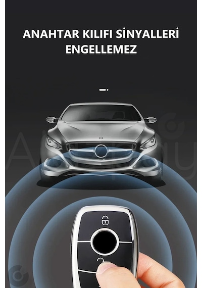 Mercedes A B C E S G Serisi Cla Cle Gls Gla Glb Glc Amg Uyumlu Parlak Tpu Anahtar Kılıfı Kırmızı