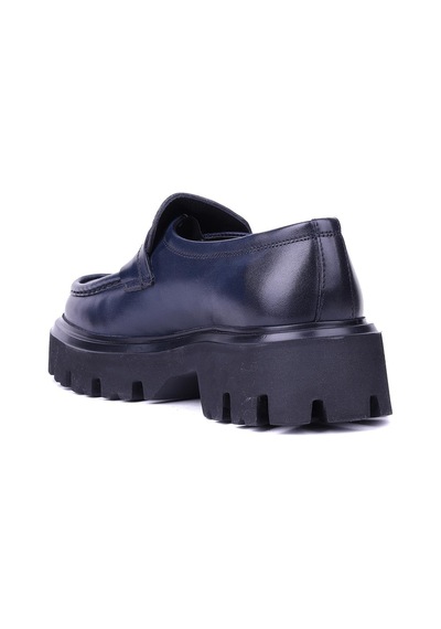 Shoetyle - Lacivert Hakiki Deri Erkek Loafer 115-k622-1438 Lacivert