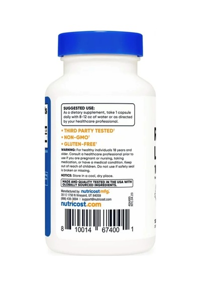 Nutricost R-alpha Lipoic Acid 100mg, 120 Capsules -non-gmo, G...
