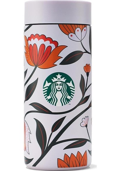 Starbucks Miir Tasarım Paslanmaz Çelik Termos 360 Derece İçilebilir Kapaklı 355 Ml Beyaz
