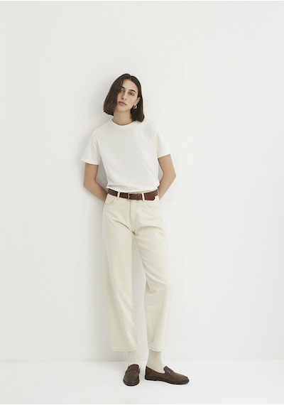 Mavi - Leila Mavi Premium Krem Jean Pantolon 1010600-87058 Ekru