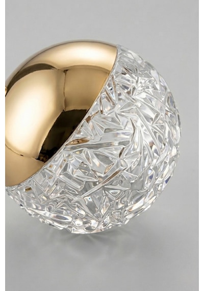 LumiaLighting Küre Model Gold 5"li Kumandalı Ledli 3 Renk Modu Kristal Salon Mutfak Yatak Çocuk Odası Avize