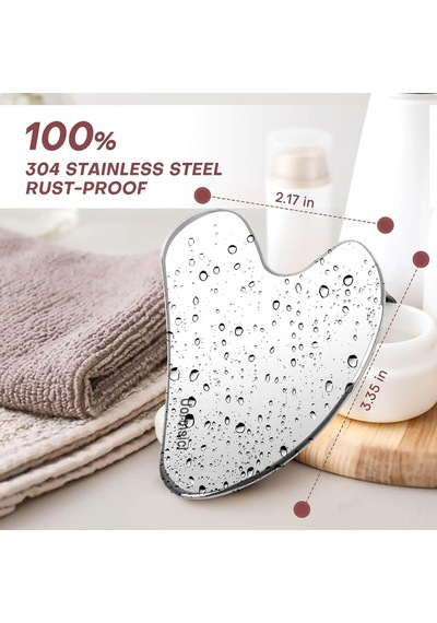 Metal Gua Sha Yüz Aletleri, Yüz İçin Guasha Aracı,% 100 304 Paslanmaz Çelik Gua Sha Aracı, Yüz, Vücut Ve Yüz İçin Premium Guasha Seti Cilt Sıkılaştırmak İçin Gua Sha Taşı