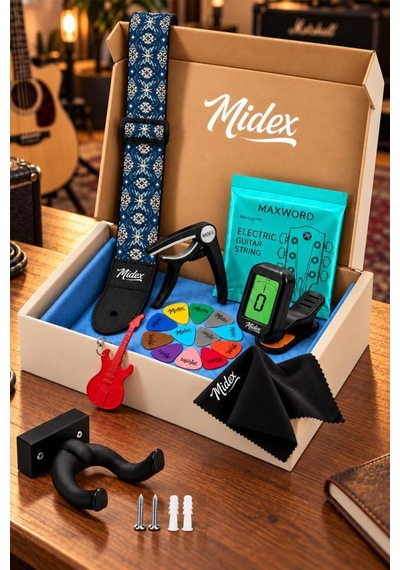 Midex Cl-40-pak Özel Tasarım Elektro Gitar Aksesuar Seti