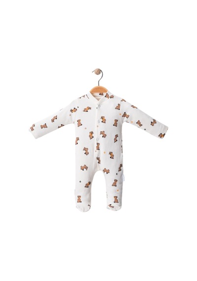 Celira Beyaz Tulum Köpekli Patikli 3 Ay,6 Ay,9 Ay Unisex Beyaz