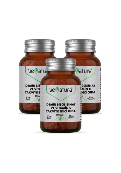 Venatura Demir Bisgilisinat Vitamin C 3 x 90 Kapsül
