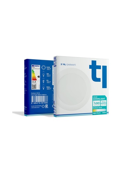 Redeem C18w Downlight, Titreşimsiz, Göz Konforu, 1608 Lümen, Soğuk Beyaz, 6500 Kelvin Diğer