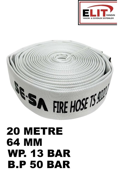 Yangın Hortumu 20 Metre Wp. 13 Bar B.p 50 Bar 64 Mm 2025 Üretim