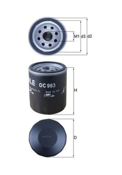 Yağ Filtresi - Fiat Bravo, Ducato, Panda, Punto, Doblo, Tipo, Scudo, Stilo, Talento, Fiorino, Coupe, Cinquecento, Uno, Multipla, Strada, Marea, Brava 41467008