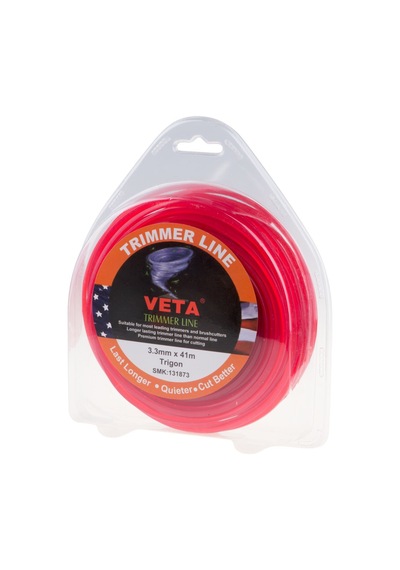 Veta 131873 Misina 3.3mm 41 Metre 3 Köşe Kırmızı