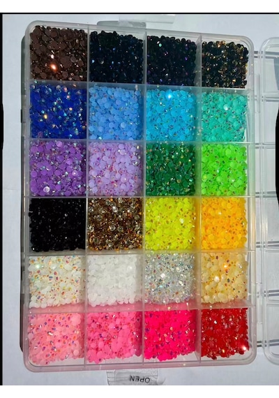 24lü Bedazzlıng Taş Seti 24lü Kristal Taş Seti 24 Renk