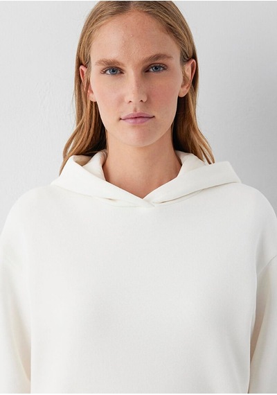 Mavi Kapişonlu Sweatshırt Hindistan Cevizi Kırık Beyaz Kadın Sweatshirt M167299-80194