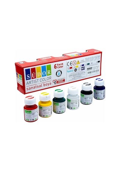 Südor Kumaş Boya 6 Lı Set 25Ml Çok Renkli