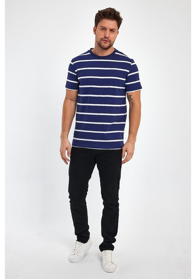 Alexander Gardi Alexandergardı Çizgili Regular Fit T-shirt E23-00148 001