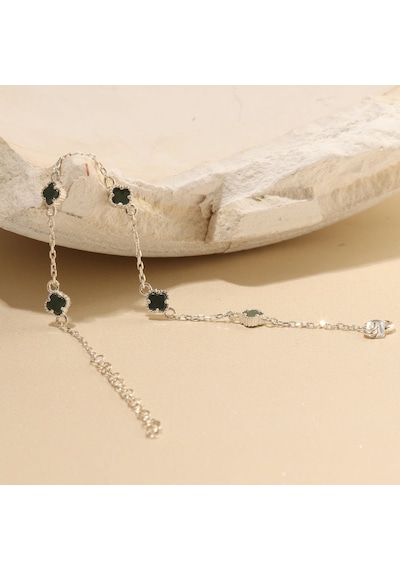 Yeşil Yonca Bileklik 718538 Silver Gümüş
