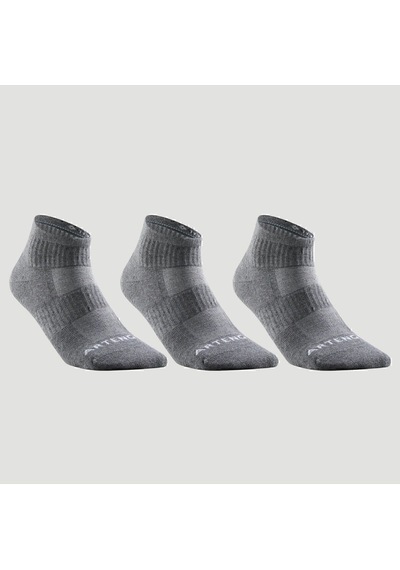 Decathlon Artengo Tenis Çorabı - Kısa Konç - Unisex - 3 Çift - Gri - Rs500