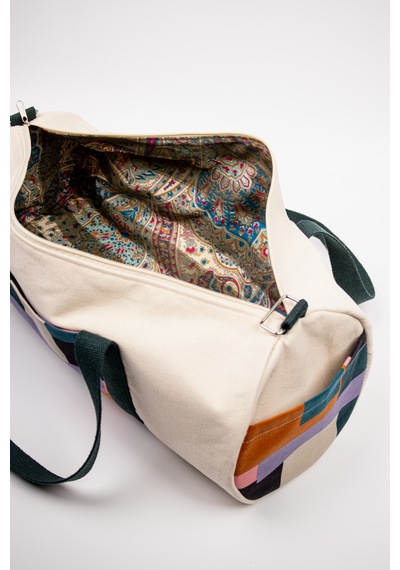 Fabric Craft Bag Spor Çantası Kanvas Günlük Seyahat Ve Fitness Çantası Unisex Krem