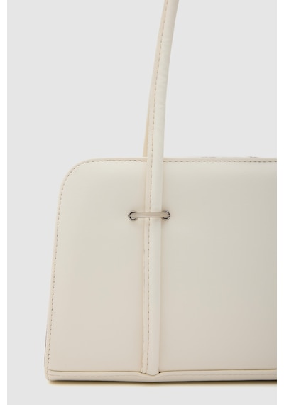Shule Bags Hansal Metal Detaylı Baget Çanta Krem Krem