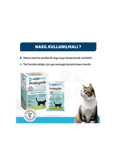 Onevet Probiyotik Şase Kediler Için Sindirmeye Yardımcı Takviye Vitamini 7 Adet 1 Gr