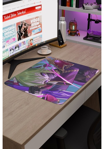 Kuki Shinobu Genshin Impact Anime Oyuncu V4 - 48x40 Xl Gaming Mouse Pad Fare Altlığı