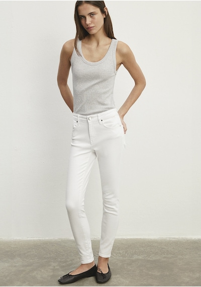 Mavi - Tess Beyaz Gold Luxury Jean Pantolon 100328-81360 Beyaz