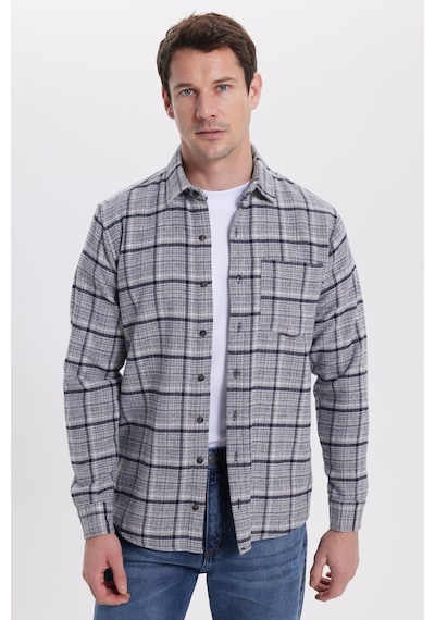 Tudors Erkek Regular Fit Rahat Kesim Kışlık Kareli Oduncu Gömlek-42110 Gri Tudors Erkek Regular Fit Rahat Kesim Kışlık Kareli Oduncu Gömlek-42110 Gri
