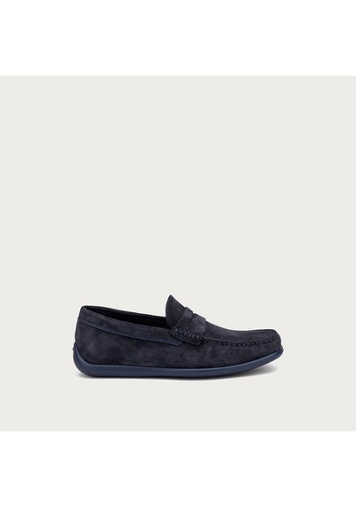 Oxford / Klasik Erkek 14b2 Frau Castoro Leather Blu Mavi