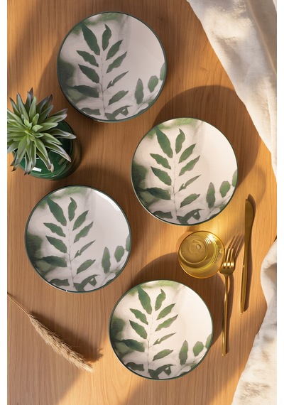 Keramika Botanical Grace Pasta Tabağı 20 Cm 4 Adet 23447 Çok renkli