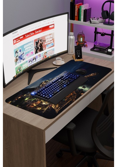 İtalya V2 90x40 Xxl Gaming Kauçuk Kaymaz Taban Mouse Pad Fare Altlığı