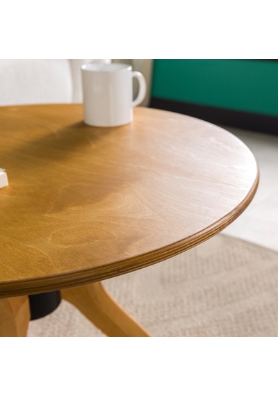 Furnirem Yuvarlak Orta Sehpa 65 Cm Meşe