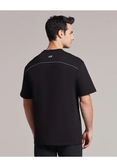 Skechers M Graphic Tee Reflect Logo Oversize T-Shirt Erkek Siyah Tshirt S231094-001
