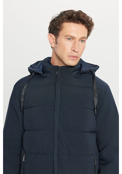 AC&Co / Altınyıldız Classics Erkek Lacı Standart Fit Normal Kesim Dik Yaka Kapüşonlu Yan Cepli Casual Mont Laci