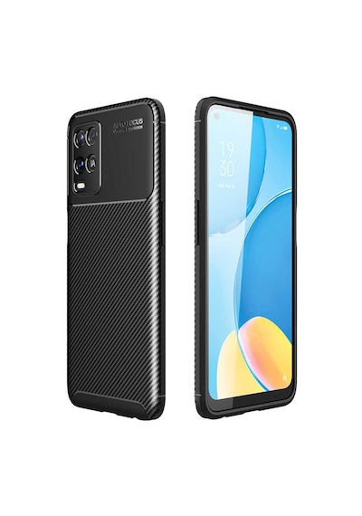 Oppo A54 4G Kılıf Zore Negro Karbon Tasarım Silikon Kılıf