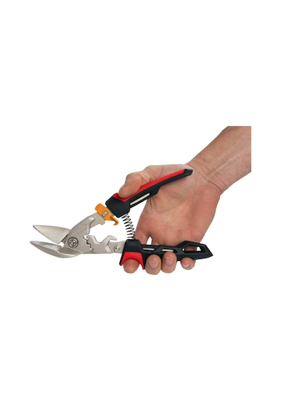 Fiskars 1027211 Powergear Metal Levha Makası -Offset Sol Kesim