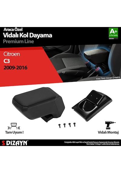 Citroen C3 Kol Dayama Kolçak Abs Vidalı Siyah 2009-2016 A+kalite
